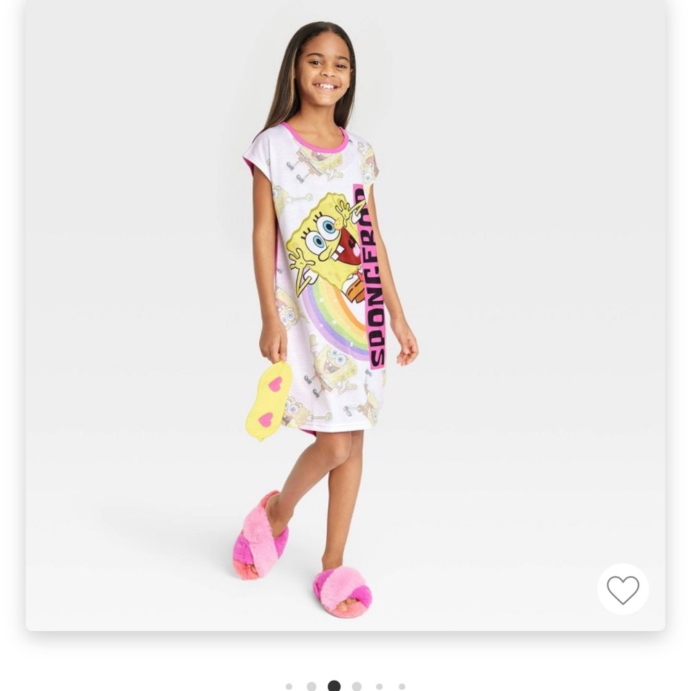 New With Tags: SpongeBob Nightshirt with sleep mask